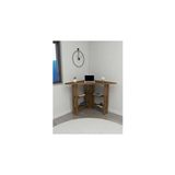 Vivense Woodface Best Doğal Ahşap Köşe Çalışma Masası, Ceviz - 110 cm x 80 cm