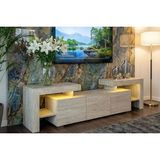 Vivense Yagmur Ledli Tv Ünitesi, Açık Kahverengi, 200 cm - 180 cm x 35 cm x 50 cm