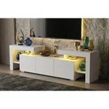 Vivense Yagmur Ledli Tv Ünitesi, Beyaz, 200 cm - 180 cm x 35 cm x 50 cm