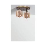 Vivense Yeni Sahra Ikili Tepsili Eskitme Plafonyer Avize - 25 cm x 1 cm x 21 cm - Şeffaf