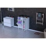 Vivense Yenice Banyo Dolabı, 3 Sepetli, 140 cm - 90 cm x 32.5 cm x 97 cm - Beyaz