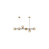 Vivense Yeşim Gold Detaylı Yatay Tasarım Modern Bal Camlı Avize