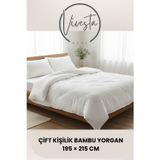 Vivesta Home Bambu Yorgan 195x215cm Çift Kişilik | Doğal, Nefes Alabilir, Anti-Alerjik, Dört Mevsim Konforlu Uyku