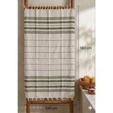 Vivesta Home Peştemal Plaj Havlusu 100x180 cm %100 Pamuk Hızlı Kuruyan Hafif Kum Tutmaz Çok Amaçlı Hamam Sauna Havlusu - 100 × 180 cm - Haki