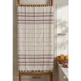 Vivesta Home Peştemal Plaj Havlusu 100x180 cm %100 Pamuk Hızlı Kuruyan Hafif Kum Tutmaz Çok Amaçlı Hamam Sauna Havlusu - 100 × 180 cm - Kahverengi
