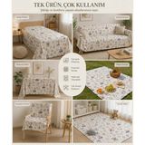 Vivesta Home Tek Kişilik Çok Amaçlı Yatak Örtüsü 4 Mevsim Kullanım Hafif Dayanıklı Koltuk Pike Örtüsü Şık Dekoratif - Beyaz - 160 x 220 cm