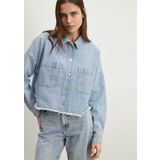 Vivi 90lar Açık Mavi Jean Gömlek Crop/Kısa Kesim 1210244-86442 L