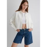 Vivi 90lar Beyaz Jean Gömlek Crop/Kısa Kesim 1210244-86440