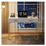 Vivian Gold Metal Çalışma Masası, Beyaz