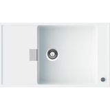 Vıvıano | Gm Serisi 1 Göz Beyaz 50×86 cm Xl Küvet Granit Evye + Sifon