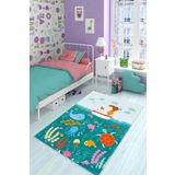 VİVİCAHOME Dijital Baskı Kaymaz Taban Makinede Yıkanabilir Çocuk Odası Halısı Bebek Odası Halısı VCH