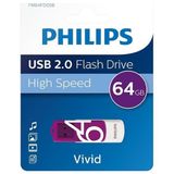 Vivid Serisi 64GB USB 2.0 High Speed Flash Bellek (FM64FD05B/00) - 1.5 MB - Çok Renkli