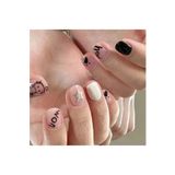 VividCharm 24lü Pembe Pati İzli Tasarımlı Takma Tırnak Seti / Protez Tırnak Seti