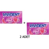 Vivident 45 Dakika Ahududu Aromalı Şekersiz-Tatlandırıcılı Şerit Sakız 26G (2 Adet) - 26 gr