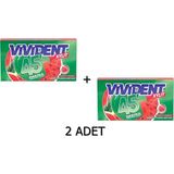 Vivident 45 Dakika Karpuz Aromalı Şekersiz-Tatlandırıcılı Şerit Sakız 26 gr 2 Adet