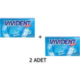 Vivident 45 Dakika Nane Aromalı Şekersiz-Tatlandırıcılı Şerit Sakız 26 gr 2 Adet