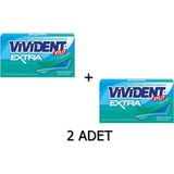 Vivident Extra Nane-Mentol Aromalı Şekersiz-Tatlandırıcılı Şerit Sakız 26 gr 2 Adet