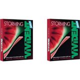 Vivident Storming Karpuz Aromalı Şekersiz-Tatlandırıcılı Şerit Sakız 33G (2 Adet) - 0,5 gr