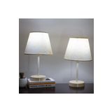 Vivido Abajur Saroz Krem Ayaklı Modern Abajur 2'Li Set