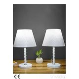 Vivido Home Dantelli Beyaz Elegant İkili Abajur
