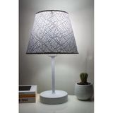 Vivido Home Dantelli Beyaz Modern Beyaz Ayaklı Abajur