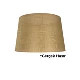 Vivido Home Hasır Hazeran Rattan Doğal Lambader Şapkası
