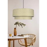 Vivido Home Modern Doğal Krem Hazeran Rattan 2 Katlı Hasır Avize