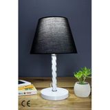 Vivido Home Siyah Elegant Komodin Abajur Beyaz Ayaklı Aydınlatma