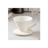 Vivien Home Beyaz V60 02 Dripper Seramik Kahve Demleme Ekipmani Filtre Kahve