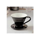 Vivien Home siyah V60 02 Dripper Seramik Kahve Demleme Ekipmani Filtre Kahve