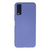 Vivo Y20 İle Uyumlu Kılıf Kamera Korumalı Silikon Ruber Arka Kapak Lila