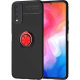 Vivo Y20 Kılıf Mnc Ravel Silikon Kapak-Siyah-Kırmızı
