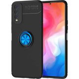 Vivo Y20 Kılıf Mnc Ravel Silikon Kapak-Siyah-Mavi