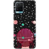 Vivo Y21s ile Uyumlu Kılıf Desenli Silikon Güzel ile Uyumlu Kılıf Space Woman 13mate10lite
