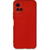 Vivo Y21S Kılıf Nano Içi Kadife Silikon - KIRMIZI-(5796)