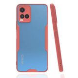 Vivo Y21s Kılıf Platin Silikon - Pembe-(5796)