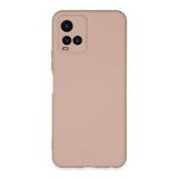 Vivo Y21s Uyumlu Kılıf Nano İçi Kadife Silikon - Pudra