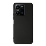 Vivo Y22s Kılıf Yumuşak Dokulu Silikon - Siyah