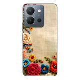 Vivo Y36 Uyumlu İşlemeli İğne Oyası Baskılı Silikon Kılıf