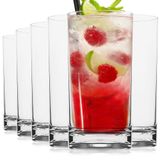 Vivocci Kırılmaz Tritan Plastik Su İçme Bardakları 16 oz | Meyve Suyu İçecekleri ve Kokteyller için İdeal | Kırılmaz Barware | Highball Uzun Şeffaf Bardak Bardakları | Bulaşık Makinesinde Yıkanabilir