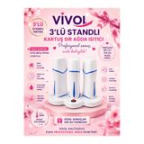 Vivol Göstergeli Kartuş Sir Ağda Isıtıcı Üçlü Standlı