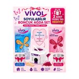 Vivol SİR AĞDA ISITICI MAKİNE 1 NATUREL+1 PUDRALI PAKET BONCUK AĞDA HEDİYELİ