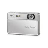 Vıvopack 4K Ultra Hd Kayar Kapaklı Dijital Fotoğraf Makinesi; 64MP 16X Zoom Vlogging Kamerası, Otomatik Odaklama ve Webcam Modu, IPS Ekranlı Hediye Seti, Gümüş - Çok Renkli
