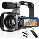Vivopack 4K Video Kamera, Hd 48 Mp, 60 Fps Ir Gece Sürümü, Vlogging Kamerası, 3 Inç Dokunmatik Ekran, Wifi 18 x Zoom, Dijital Kamera, Youtube Kamera Kayıt Cihazı, Mikrofonlu, Uzaktan Kumandalı - Siyah