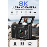 Vivopack 8k Ultra Hd Kamera 8k Video Kamera 88 Mmp 18X Zoom Ile Dijital Kamera 3 Flip Screen Wifi 32GB Kart Fotoğraf Vlog - Siyah