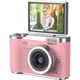 Vivopack LK007 4K Dijital Kamera 8x Zoom, Otomatik Odaklama ve Ccd Sensörü ile – Kompakt Vlog Kamerası (Sd Kart- Kart Okuyucu Hediye) - Pembe