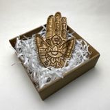 vivus in Hamsa Çubuk Tütsülük Hediyelik Kutusunda (koyu altın)