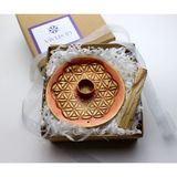 vivus in Yaşam Çiçeği El Yapımı Seramik Palo Santo Hediyeli Tütsülük (bakır)