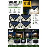 VİVVOV 4'lü Solar 100 ledli Hareket Sensörlü Güneş Enerjili IP65 Bahçe Aydınlatma Güneş Enerjili Solar Bahçe Lambası | Otomatik Gece Sensörlü | Suya Dayanıklı LED Bahçe