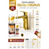 VİVVOV Altın Rengi Derz Kalemi Suya Dayanıklı Simli Derz Dolgu Boyası Fayans Derz Yenileme Kalemi 160 ml